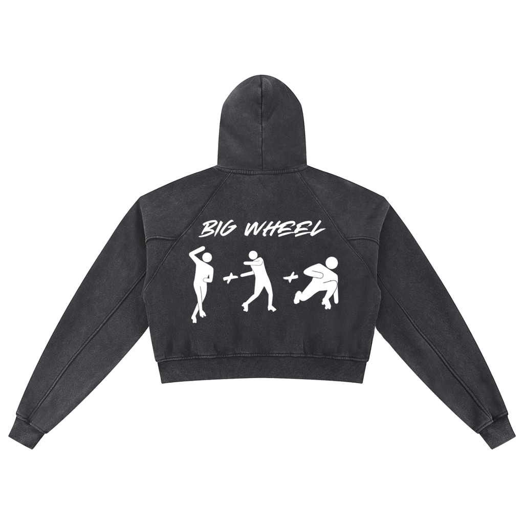 Snow Washed Cropped Hoodie