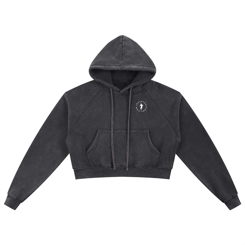 Snow Washed Cropped Hoodie